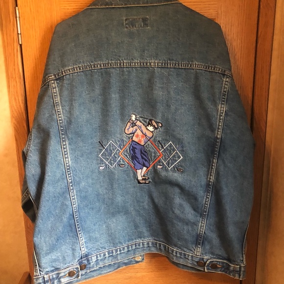 Embroidered Sahara Golf Denim Jacket - Picture 3 of 5